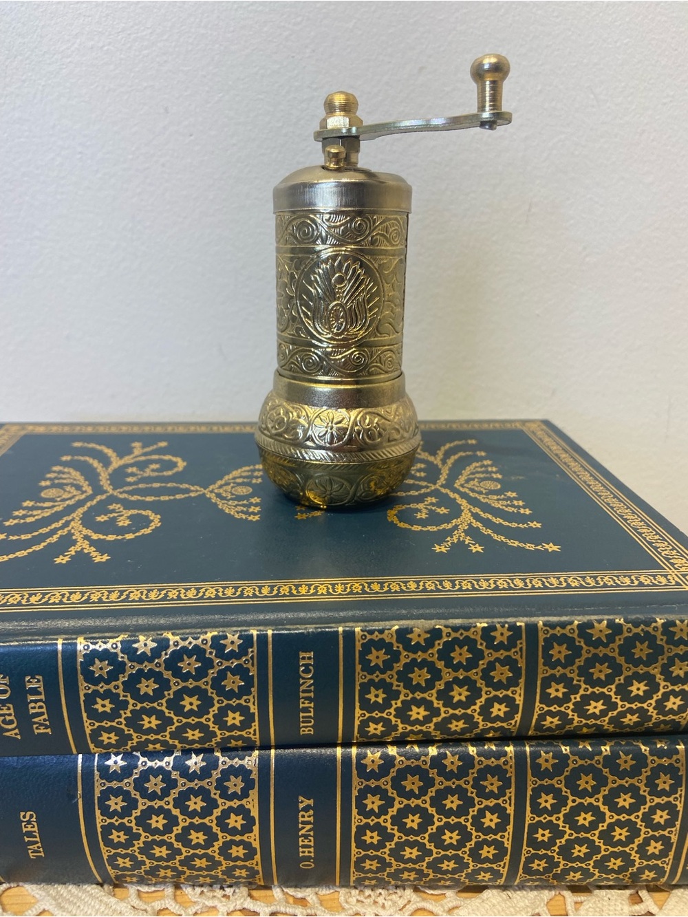 Vintage ACAR Turkish Metal Spice Grinder 4”
